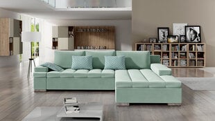 Izvelkamais stūra dīvāns Bangkok, zaļš/raibs cena un informācija | Stūra dīvāni | 220.lv