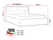 Gulta Deco 140x200 cm ar paceļamu pamatni цена и информация | Gultas | 220.lv