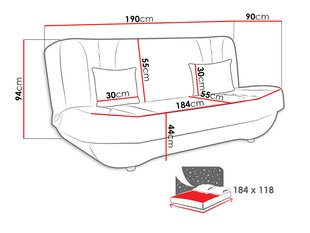 Диван-кровать Pinto цена и информация | Диваны | 220.lv
