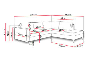 Угловой диван ORLANDO SELECT цена и информация | Угловые диваны | 220.lv