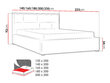 Gulta Deco, 120 x 200 cm, ar paceļamām redelēm, pelēka цена и информация | Gultas | 220.lv