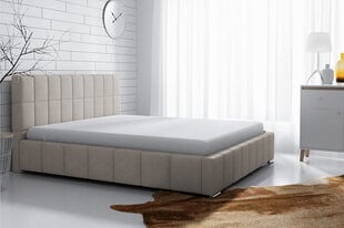 Кровать Leo 140x200 см с выдвижным основанием кровати, светло-бежевый цена и информация | Кровати | 220.lv