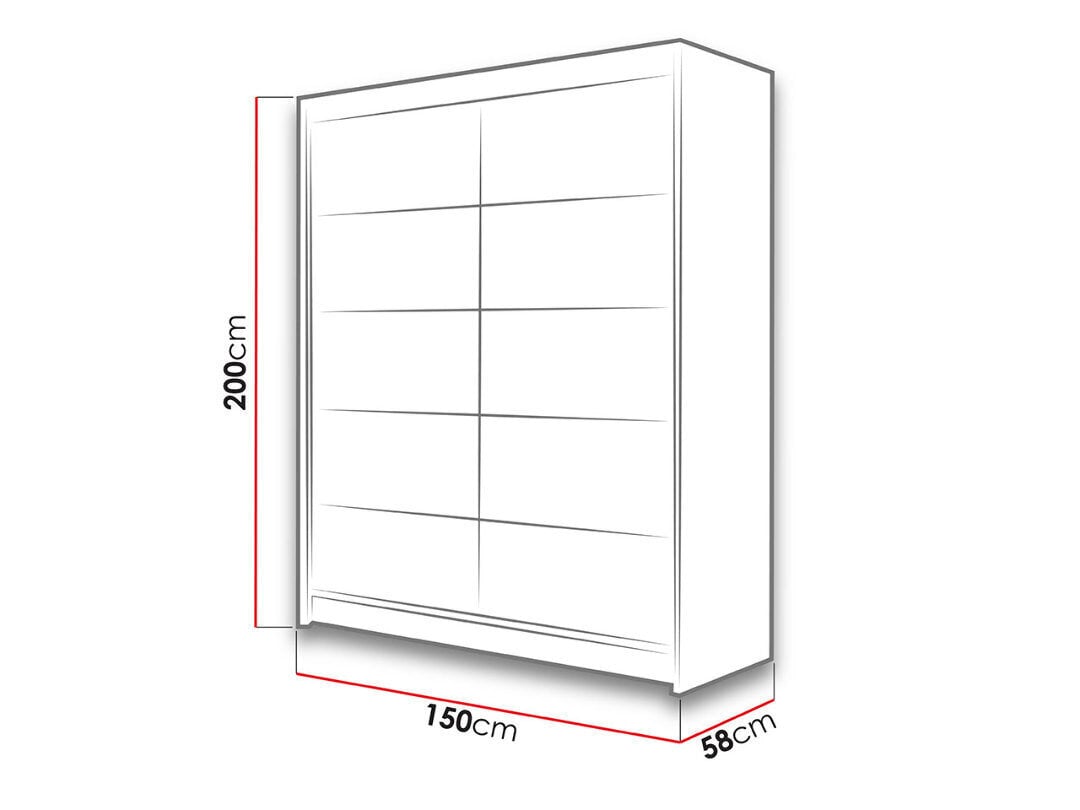 Drēbju skapis Camino 4-150 cm cena un informācija | Skapji | 220.lv