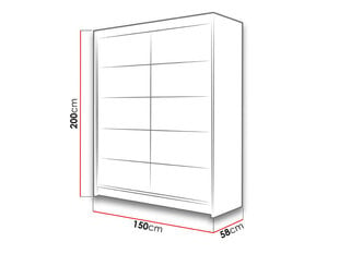 Drēbju skapis Camino 4-150 cm cena un informācija | Skapji | 220.lv