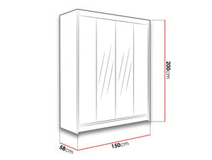 Шкаф для одежды Camino 2 цена и информация | Шкафы | 220.lv