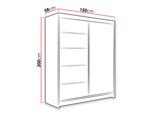 Шкаф для одежды Camino 3+ светодиодный цена и информация | Шкафы | 220.lv