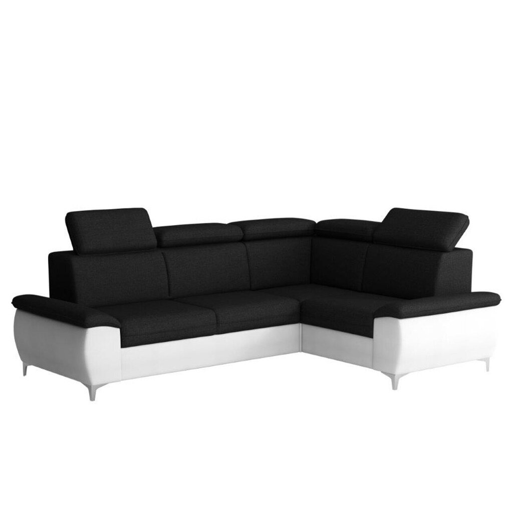 Izvelkamais stūra dīvāns Magic B, balts/melns цена и информация | Stūra dīvāni | 220.lv