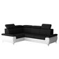 Izvelkamais stūra dīvāns Magic B, balts/melns cena un informācija | Stūra dīvāni | 220.lv