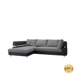 Izvelkamais stūra dīvāns Panama, melns/pelēks цена и информация | Угловые диваны | 220.lv