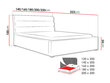 Gulta MOON, 120 x 200 cm цена и информация | Gultas | 220.lv