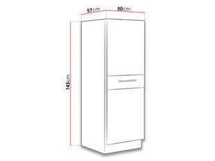 Кухонный шкаф VIGO 50 DK 145 1F BB цена и информация | Кухонные шкафчики | 220.lv