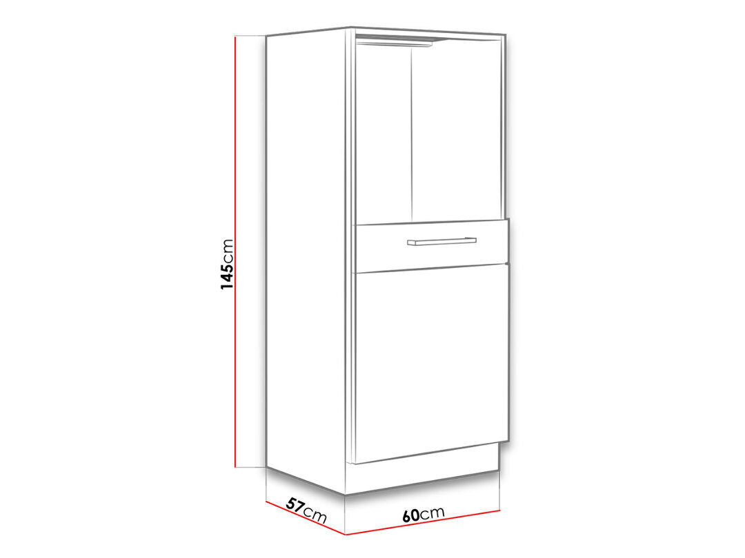 Virtuves skapis VIGO 60 DP-145 1F BB cena un informācija | Virtuves skapīši | 220.lv