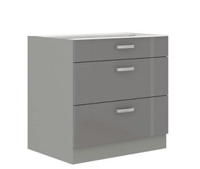 Кухонный шкаф Mirjan Grey 80 D 3S BB Multiline, серый цена и информация | Кухонные шкафчики | 220.lv