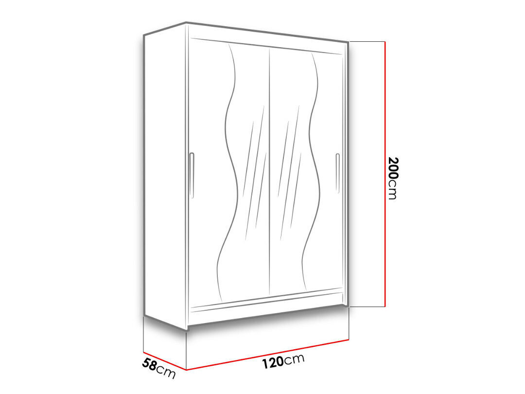 Drēbju skapis Miami S цена и информация | Skapji | 220.lv