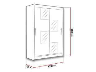 Drēbju skapis Miami III цена и информация | Шкафы | 220.lv