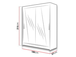 Шкаф с раздвижными дверями Bega XIV цена и информация | Шкафы | 220.lv