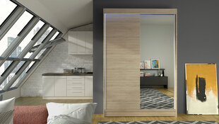 Шкаф с раздвижными дверями Lino I + LED подсветка цена и информация | Шкафы | 220.lv
