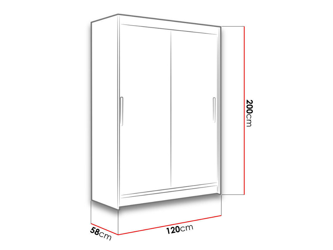 Drēbju skapis Miami I + LED цена и информация | Skapji | 220.lv