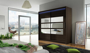 Шкаф с раздвижными дверями Bega III 180 см + LED цена и информация | Шкафы | 220.lv