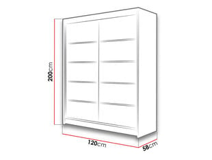 Drēbju skapis ar bīdāmajām durvīm Lino IV цена и информация | Шкафы | 220.lv