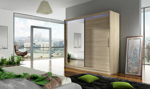 Шкаф с раздвижными дверями Bega VI + LED цена и информация | Шкафы | 220.lv