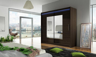 Шкаф с раздвижными дверями Bega VII + LED подсветка цена и информация | Шкафы | 220.lv