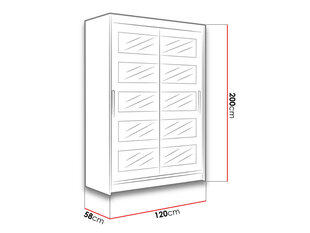 Drēbju skapis Miami IV + LED cena un informācija | Skapji | 220.lv