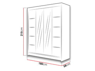 Шкаф с раздвижными дверями Talin V цена и информация | Шкафы | 220.lv