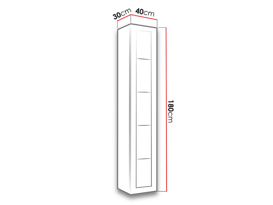 Vitrīnskapis Vigo 180 cm + LED apgaismojums cena un informācija | Skapji | 220.lv