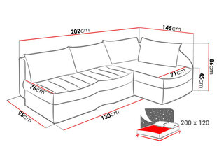 Угловой диван-кровать Lido цена и информация | Диваны | 220.lv