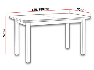 Раздвижной обеденный стол + 6 стульев цена и информация | Комплекты мебели для столовой | 220.lv