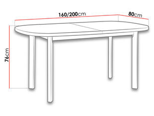 Раздвижной обеденный стол цена и информация | Кухонные и обеденные столы | 220.lv