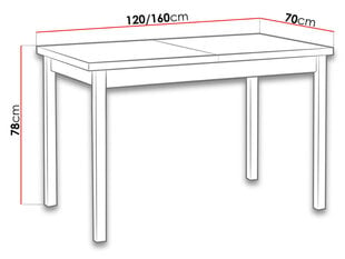 Раздвижной обеденный стол цена и информация | Кухонные и обеденные столы | 220.lv