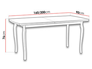 Раздвижной обеденный стол цена и информация | Кухонные и обеденные столы | 220.lv