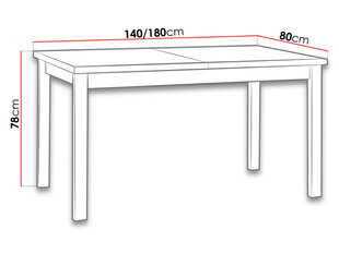 Раздвижной обеденный стол цена и информация | Кухонные и обеденные столы | 220.lv