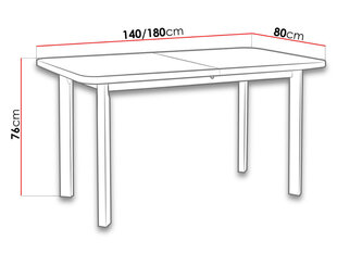 Раздвижной обеденный стол цена и информация | Кухонные и обеденные столы | 220.lv