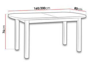 Раздвижной обеденный стол цена и информация | Кухонные и обеденные столы | 220.lv