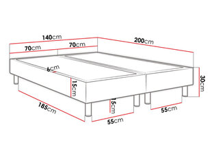 Континентальная кровать Lux 140x200cm + матрас цена и информация | Кровати | 220.lv