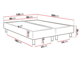 Континентальная кровать Lux 160x200см + матрас цена и информация | Кровати | 220.lv