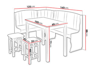 Virtuves stūrītis Maxi II цена и информация | Комплекты мебели для столовой | 220.lv