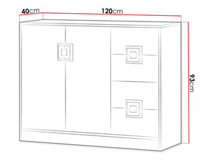 Kumode Nico 120 cm cena un informācija | Kumodes | 220.lv