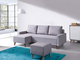 Угловой диван-кровать Oviedo + пуф цена и информация | Комплекты мягкой мебели | 220.lv