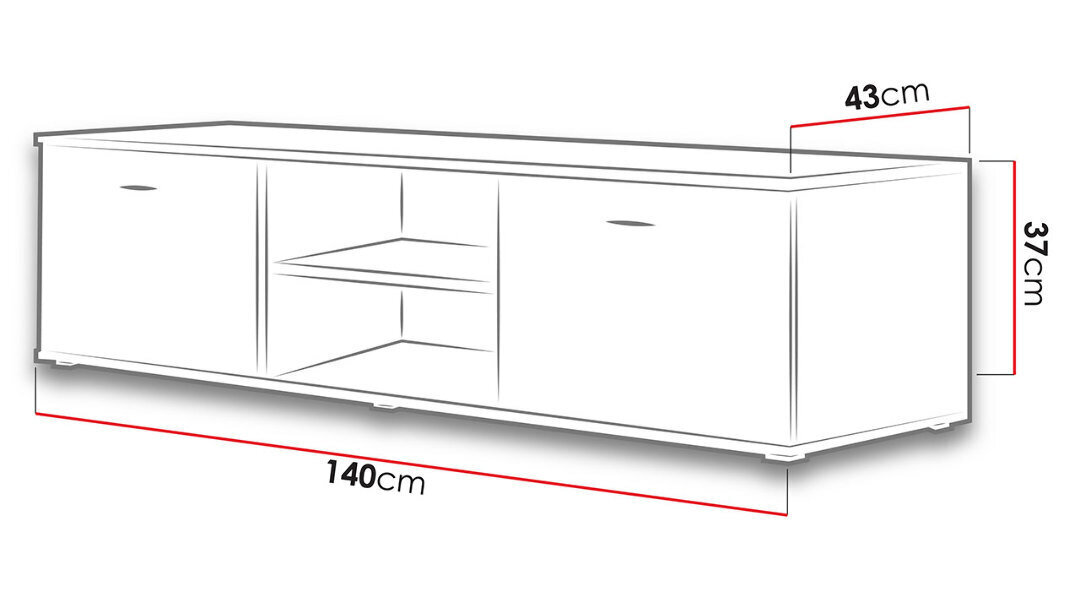 TV galds Soho 140 cm cena un informācija | TV galdiņi | 220.lv