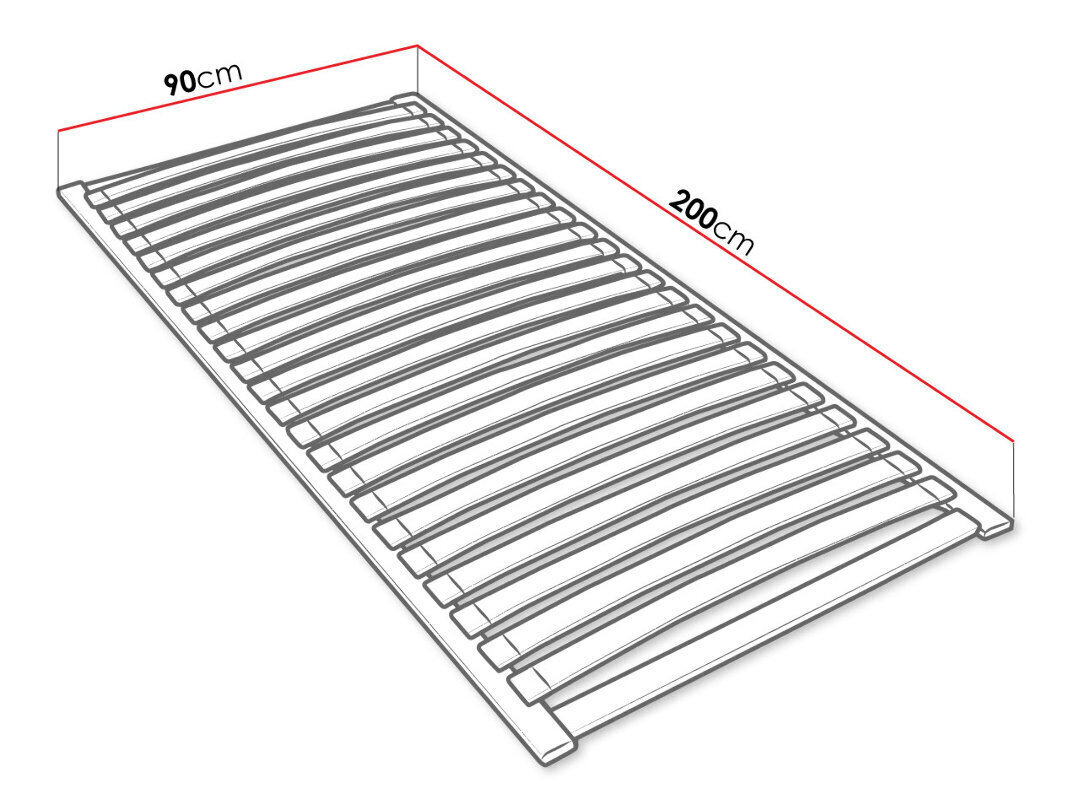 Gultas redeles EASYPACK, 90 x 200 cm cena un informācija | Gultas | 220.lv