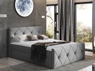 Kontinentālā gulta Crystal Lux, 160 x 200 cm, audums Mono 244 cena un informācija | Gultas | 220.lv