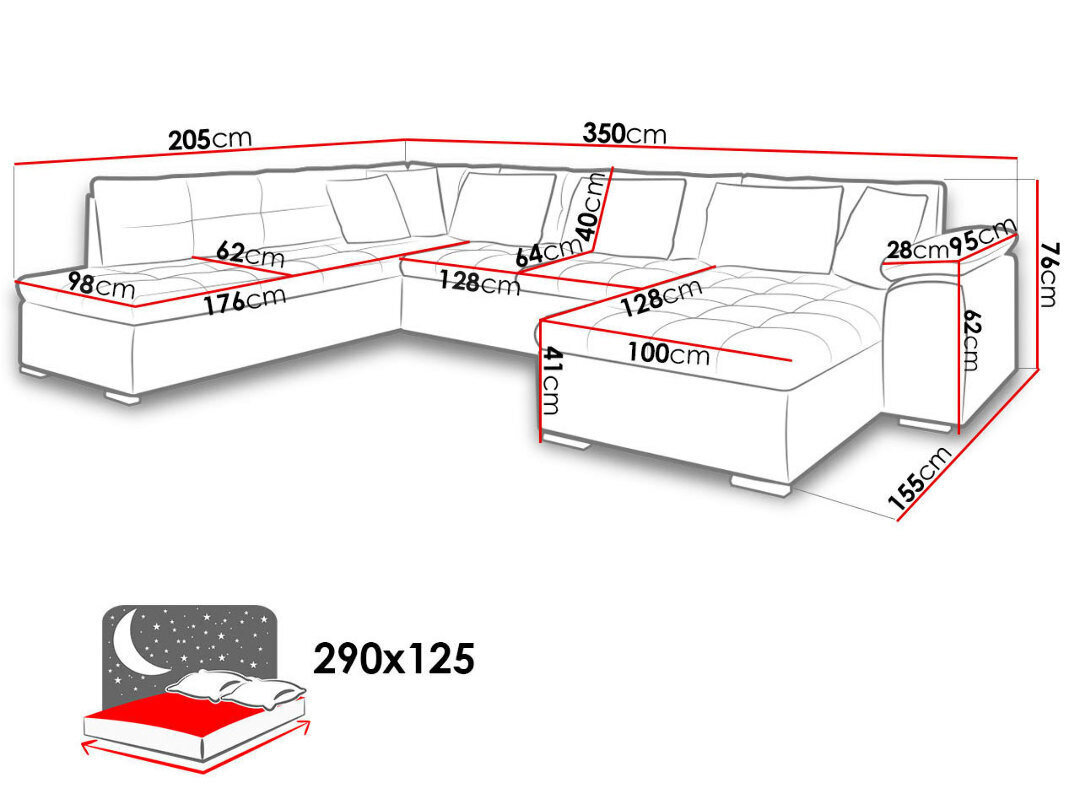 Komplekts NIKO, apdares Soft 020 + Majorka 03 cena un informācija | Stūra dīvāni | 220.lv