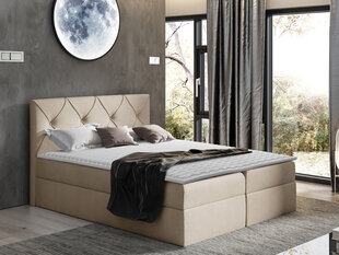 Kontinentālā gulta Crystal, 160 x 200 cm, apdare Zetta 291 cena un informācija | Gultas | 220.lv