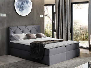 Kontinentālā gulta Crystal, 160 x 200 cm, apdare Zetta 304 cena un informācija | Gultas | 220.lv