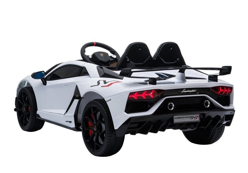 Elektriskā sporta automašīna Lamborghini Aventador, baltā krāsā цена и информация | Bērnu elektroauto | 220.lv