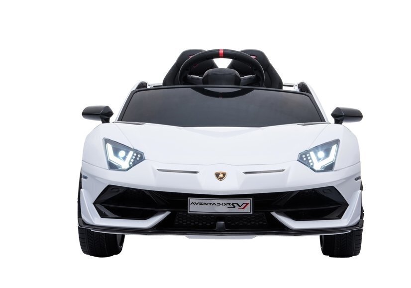 Elektriskā sporta automašīna Lamborghini Aventador, baltā krāsā cena un informācija | Bērnu elektroauto | 220.lv